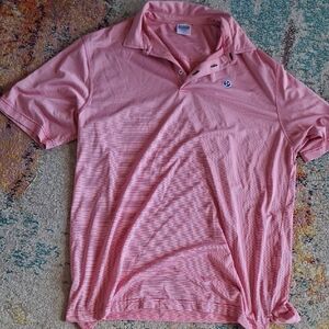 Men's Red pin stripe Volunteer Traditions Polo golf Shirt size XL